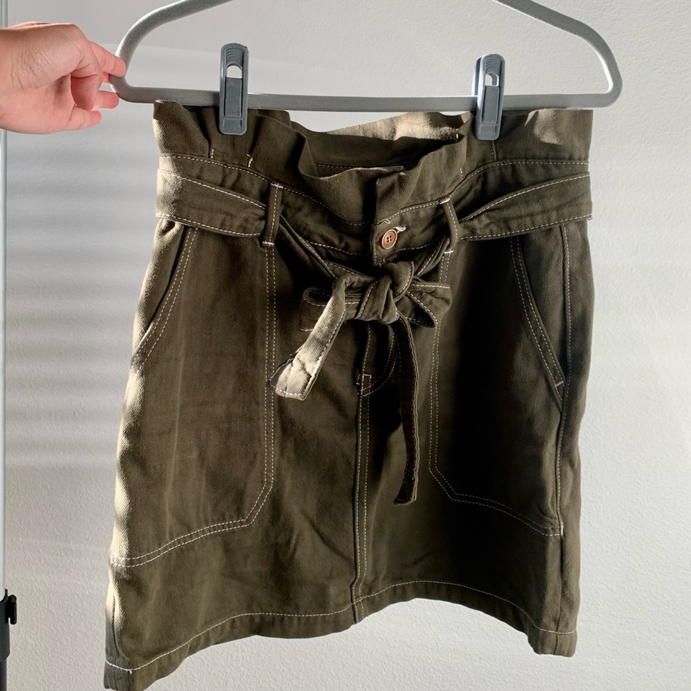 Free People Paper Bag Waist Mini Skirt 🍁👢